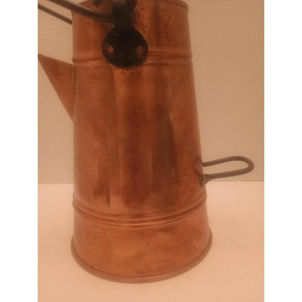 Vintage Copper & Brass Cowboy Coffee Pot